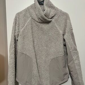 Cozy Gray Sherpa Pullover
